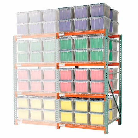 Global Industrial Record Storage Rack Add-On Letter Polyethylene Box 48W x 48D x 96H 258219N